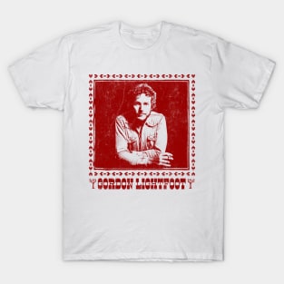 Gordon Lightfoot /\/\ Retro Style Country Fan Design T-Shirt